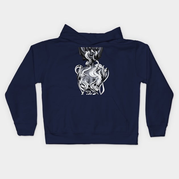 lunar fluid Kids Hoodie by hypsilopho